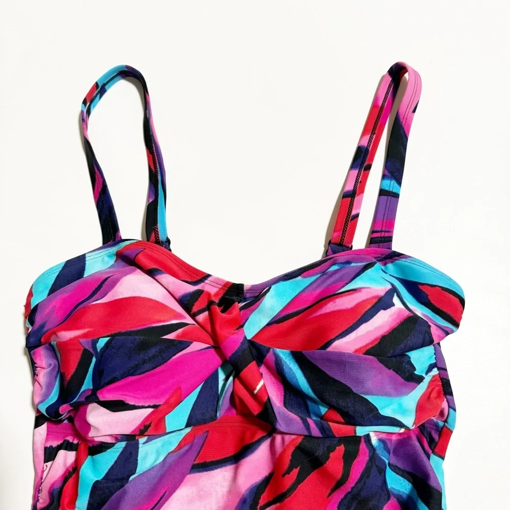 Venus Tropical Floral Palm Swim Dress